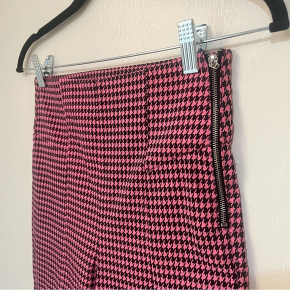 Pink Houndstooth Skinny High Waist Pants - Picture 4 of 5
